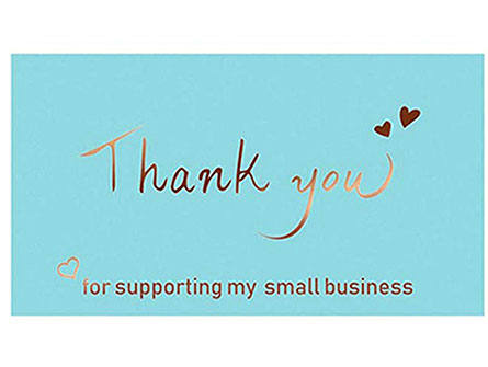 Hot Stamping Thank You Card